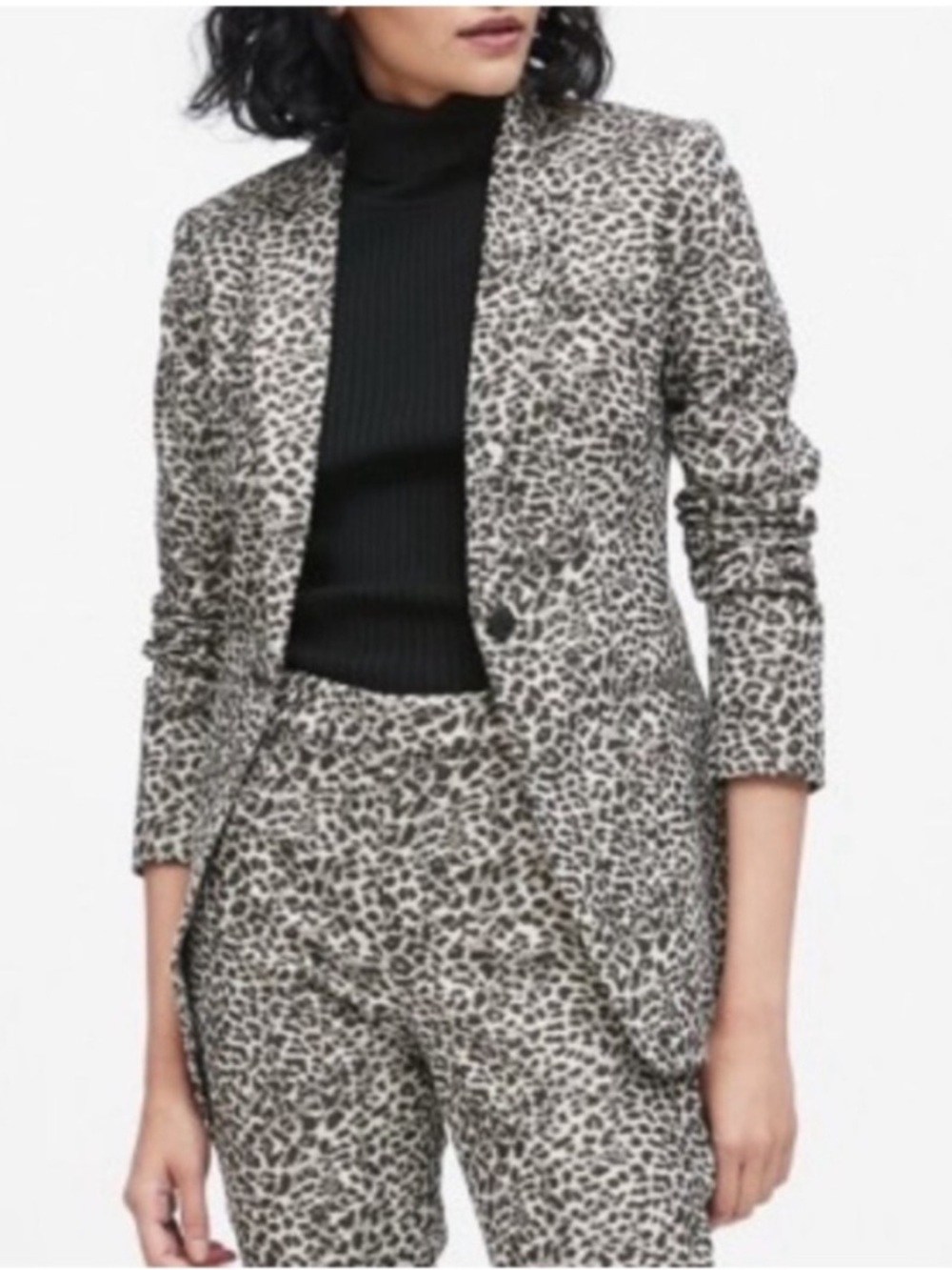 Banana Republic Metallic Snow Leopard Long And Lean Blazer. 2. NWT. $189!